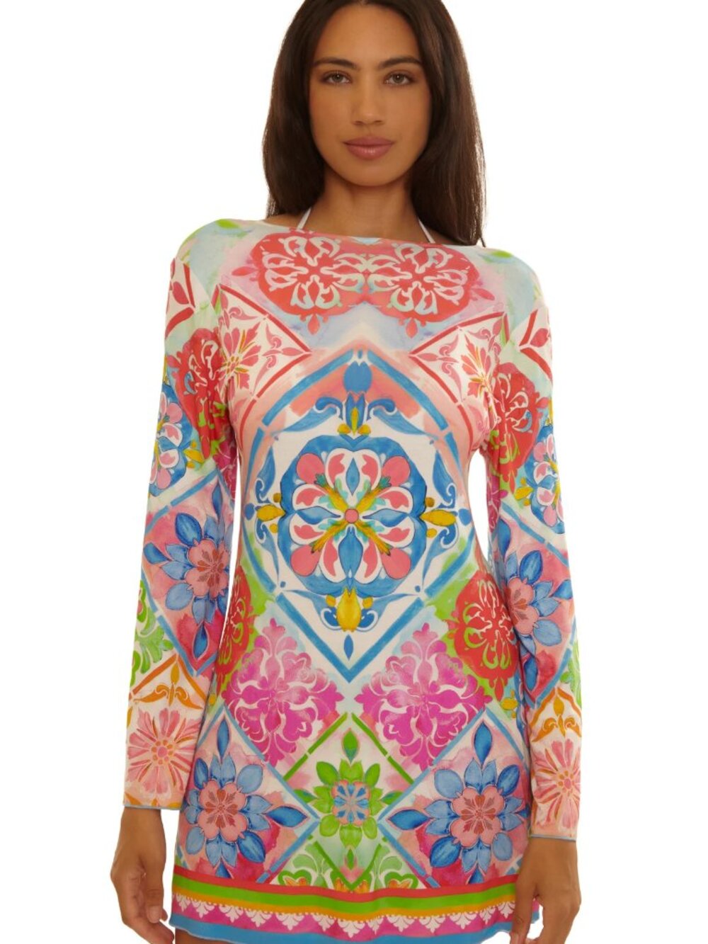 Becca Swim Mijas Print Knit Tunic Coverup in size Medium - Picture 4 of 8